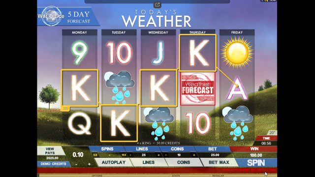 Игровой интерфейс Today's Weather 5
