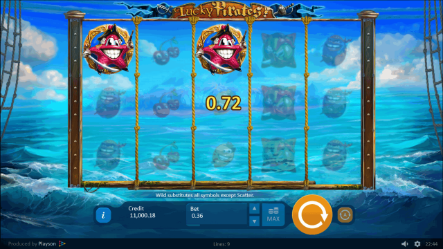 Игровой интерфейс Lucky Pirates! 2