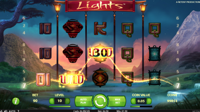 Игровой интерфейс Lights 9